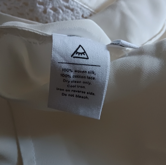 New SLEEPER White Silk Charmeuse Puff Sleeve Smocked Opera Dress XL - Picture 9 of 10